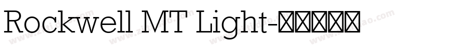 Rockwell MT Light字体转换